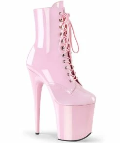 Pleaser Shoes By Pleaser USA Booties And Ankle High Boots FLAMINGO-1020 Pleaser Shoes Baby Pink Exotic Dancer Boot