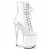 Pleaser Shoes By Pleaser USA FLAMINGO-1020C Pleaser Shoes Clear Platform Exotic Dancer Boot
