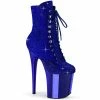 Pleaser Shoes By Pleaser USA FLAMINGO-1020CHRS Pleaser Shoes Royal Blue 8 Inch Heels