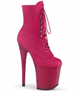 Pleaser Shoes By Pleaser USA FLAMINGO-1020FST Pleaser Shoes Hot Pink Exotic Dancer Boot