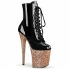 Pleaser Shoes By Pleaser USA FLAMINGO-1020LG Pleaser Clearance Sale Glitter Platform Boots