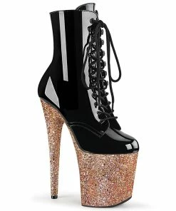 Pleaser Shoes By Pleaser USA FLAMINGO-1020LG Pleaser Clearance Sale Glitter Platform Boots