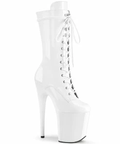Pleaser Shoes By Pleaser USA FLAMINGO-1050 Pleaser Shoes White Exotic Dancer Shoes