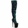 Pleaser Shoes By Pleaser USA Thigh High Boots FLAMINGO-3004 Pleaser Shoes Clearance Thigh High Exotic Dancer Boot