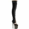 Pleaser Shoes By Pleaser USA FLAMINGO-3027 Pleaser Shoes Thigh High Exotic Dancer Boot