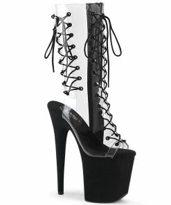 Pleaser Shoes By Pleaser USA FLAMINGO-800-60FS Pleaser Shoes Mid Calf Exotic Dancer Boot Knee High And Mid Calf Boots
