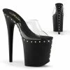 Pleaser Shoes By Pleaser USA FLAMINGO-801ABLS Pleaser Shoes Rhinestone Lined Stripper Shoes 8 Inch Heels