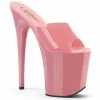 Pleaser Shoes By Pleaser USA FLAMINGO-801N Pleaser Shoes Pink Jelly Platform Exotic Dancer Shoe 8 Inch Heels