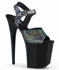 Pleaser Shoes By Pleaser USA FLAMINGO-808N-CK Pleaser Shoes Platform Clearance Shoes 8 Inch Heels