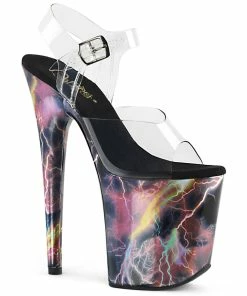 Pleaser Shoes By Pleaser USA FLAMINGO-808STORM Pleaser Shoes 8 Inch High Heel Pole Dancing Shoe 8 Inch Heels