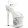 Pleaser Shoes By Pleaser USA FLAMINGO-808WD Pleaser Shoes Rhinestone Platform Stripper Shoes
