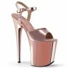 Pleaser Shoes By Pleaser USA FLAMINGO-809 Pleaser Shoes Metallic Platform Exotic Dancer Shoes 8 Inch Heels