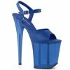 Pleaser Shoes By Pleaser USA 8 Inch Heels FLAMINGO-809T Pleaser Shoes Blue Faux Leather Platform Exotic Dancer Shoe