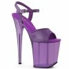 Pleaser Shoes By Pleaser USA FLAMINGO-809T Pleaser Shoes Clearance Purple Platform Exotic Dancer Shoe