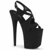 Pleaser Shoes By Pleaser USA FLAMINGO-831FS Pleaser Shoes Black Faux Suede Exotic Dancer Shoe
