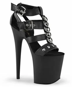 Pleaser Shoes By Pleaser USA 8 Inch Heels FLAMINGO-858 Pleaser Shoes Strappy Exotic Dancer Sandal