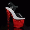 Pleaser Shoes By Pleaser USA FLASHDANCE-708SCH Scalloped Heel LED Light UP Stripper Shoe