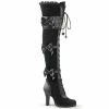 Demonia Shoes GLAM-300 Velvet Gothic Lolita Thigh High Demonia Boot Thigh High Boots
