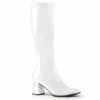 Funtasma Costume Footwear GOGO-300 Funtasma Shoes White Patent Costume Boots