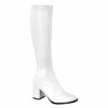 Funtasma Costume Footwear GOGO-300 Funtasma Shoes White Stretch Gogo Costume Boot
