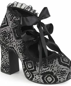 Women's Demonia Footwear GOTHIKA-53 Demonia Shoes Gothic Lace Platform Shoes