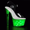 Pleaser Shoes By Pleaser USA ILLUMINATOR-708 Pleaser Shoes Led Light Up Stripper Shoes