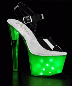 Pleaser Shoes By Pleaser USA ILLUMINATOR-708 Pleaser Shoes Led Light Up Stripper Shoes
