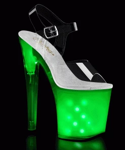 Pleaser Shoes By Pleaser USA ILLUMINATOR-808 Pleaser Shoes Light Up 8 Inch Exotic Dancer Shoes 8 Inch Heels