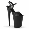Pleaser Shoes By Pleaser USA INFINITY-909 Pleaser Shoes Black Faux Leather 9 Inch Heels