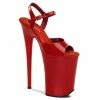 Pleaser Shoes By Pleaser USA INFINITY-909 Pleaser Shoe Red Patent Extreme Heels