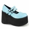 Demonia Shoes KERA-08 Blue Gothic Platform MaryJane By Demonia Women's Demonia Footwear