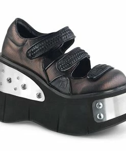 KERA-13 Demonia Shoes Metal Plate Platform Gothic Maryjane