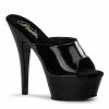 Pleaser Shoes By Pleaser USA KISS-201 Pleaser Shoes Black Patent Platform Stripper Shoe