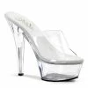 Pleaser Shoes By Pleaser USA KISS-201 Pleaser Shoes Clear Platform Stripper Shoe