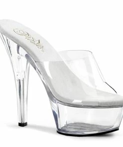 Pleaser Shoes By Pleaser USA KISS-201 Pleaser Shoes Clear Platform Stripper Shoe