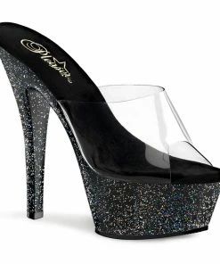 Pleaser Shoes By Pleaser USA KISS-201MG Pleaser Shoes Mini Glitter Stripper Shoe 6 Inch Heels