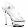 Pleaser Shoes By Pleaser USA KISS-208 Pleaser Shoes Clear Pole Dancing Fitness Shoe 6 Inch Heels