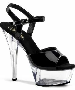 Pleaser Shoes By Pleaser USA KISS-209 Pleaser Shoes Clear Platform Pole Dancing Shoe 6 Inch Heels