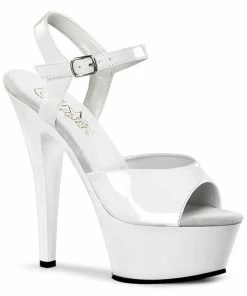 Pleaser Shoes By Pleaser USA KISS-209 Pleaser Shoes White Platform Pole Dancing Shoe