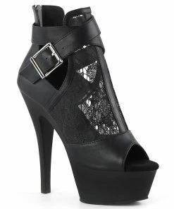 Pleaser Shoes By Pleaser USA KISS-257 Pleaser Shoes Clearance Platform Bootie Booties And Ankle High Boots