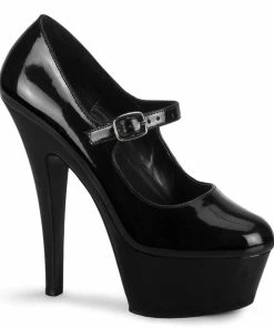 Pleaser Shoes By Pleaser USA Halloween Costume Footwear KISS-280 Pleaser Shoes Platform Black Patent Pole Dancing Pump