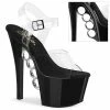 Pleaser Shoes By Pleaser USA KNUCKS-708 Platform Brass Knuckle Exotic Dancer Shoe 7 Inch Heels