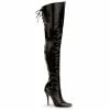 Pleaser Shoes By Pleaser USA LEGEND-8899 Pleaser Shoes Leather Over Knee Boot Thigh High Boots