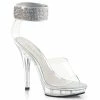 Fabulicious Shoes By Pleaser USA LIP-142 Clear Rhinestone High Heel Evening Shoe
