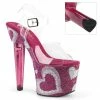 Pleaser Shoes By Pleaser USA 7 Inch Heels LOVESICK-708HEART Pleaser Shoes Rhinestone Platform Pole Dancing Shoes