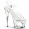 Pleaser Shoes By Pleaser USA 7 Inch Heels MOON-708 Pleaser Shoes Clear Pole Dancing Shoe