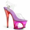 Pleaser Shoes By Pleaser USA 7 Inch Heels MOON-708MCT Pleaser Shoes Purple Tinted Stripper Shoe