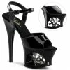 Pleaser Shoes By Pleaser USA MOON-709SK Pleaser Shoes Sexy Skull Stripper Shoe