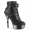 Demonia Shoes Halloween Costume Footwear MUERTO-1001 Demonia Boots Finger Bone Heel Ankle Boots