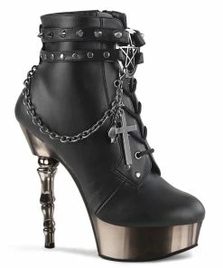 Demonia Shoes Halloween Costume Footwear MUERTO-1001 Demonia Boots Finger Bone Heel Ankle Boots